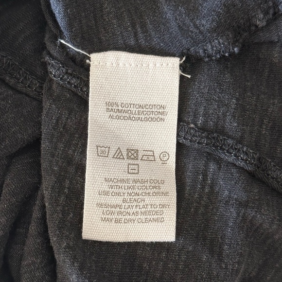 Free People Black Color Blue Luna Cutout Henley Long Sleeve Blouse Top - Picture 10 of 11